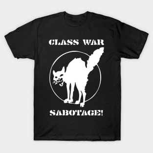 Class War Sabotage Cat T-Shirt